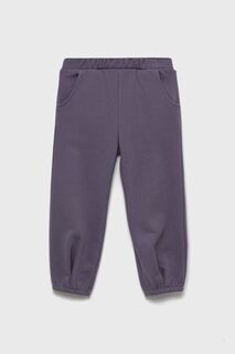 Детские хлопковые спортивные штаны United Colors of Benetton, фиолетовый