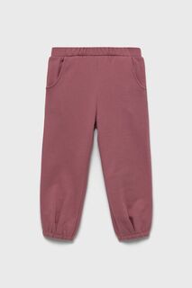Детские хлопковые спортивные штаны United Colors of Benetton, розовый