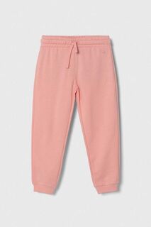 Детские хлопковые спортивные штаны United Colors of Benetton, розовый