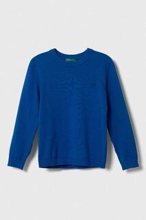 Детский хлопковый свитер United Colors of Benetton, синий