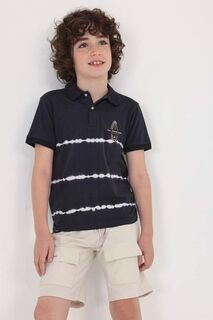 Детская хлопковая рубашка-поло Mayoral, серый
