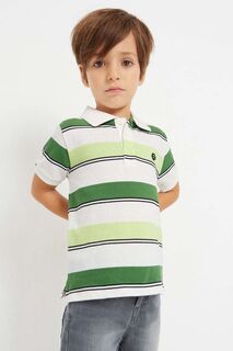 Детская хлопковая рубашка-поло Mayoral, зеленый