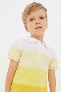 Детская хлопковая рубашка-поло Mayoral, желтый