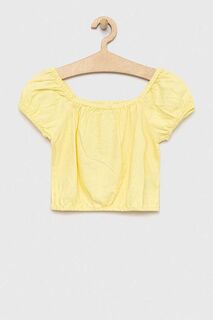 Детская льняная блузка GAP, желтый