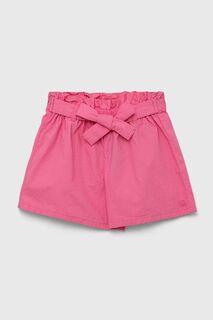 Детские хлопковые шорты United Colors of Benetton, розовый