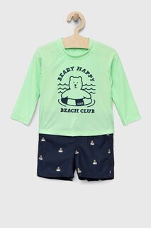 Детский купальник GAP - шорты и футболка, зеленый