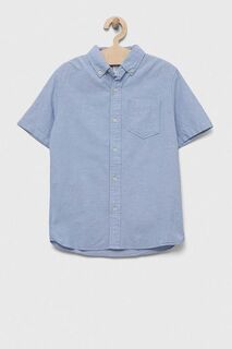 Детская хлопковая рубашка GAP, синий