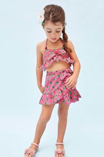 Детская хлопковая юбка Mayoral, розовый