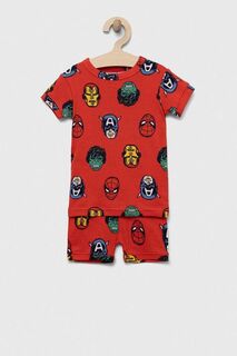 Детская хлопковая пижама GAP x Marvel, красный