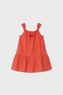 Детское хлопковое платье Mayoral, оранжевый