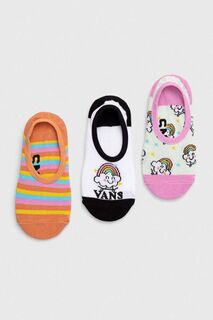 Детские носки Vans RAINBOW RIDER CANOODLE Белый/Черный, 3 шт., мультиколор