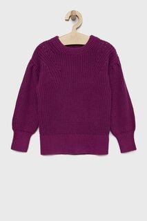 Детский хлопковый свитер GAP, фиолетовый
