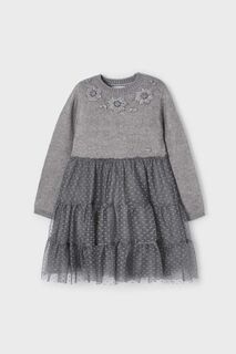 Майораль детское платье Mayoral, серый