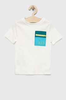 Детская хлопковая футболка GAP, белый