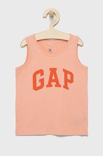 Детская хлопковая футболка GAP, розовый