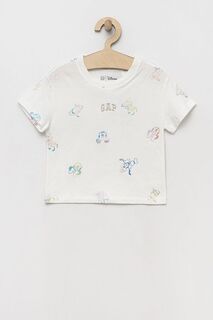 Детская хлопковая футболка GAP x Disney, белый
