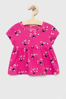 Детская хлопковая футболка GAP x Disney, розовый