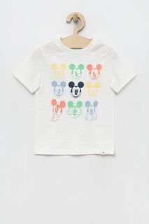 Детская хлопковая футболка GAP x Disney, зеленый