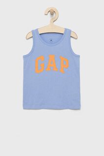 Детская хлопковая футболка GAP, синий