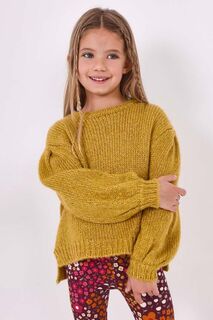 Детский свитер из смесовой шерсти Mayoral, желтый