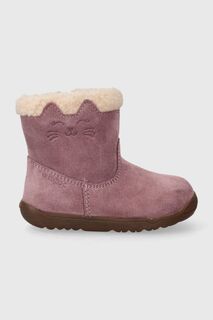 Geox детская замшевая зимняя обувь, фиолетовый