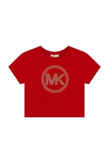 Детская хлопковая футболка Michael Kors, красный