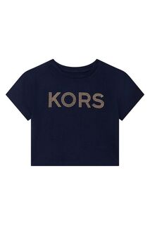 Детская хлопковая футболка Michael Kors R15112.102.108, темно-синий