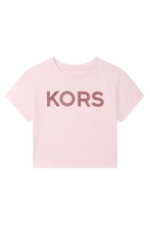Детская хлопковая футболка Michael Kors R15112.102.108, розовый