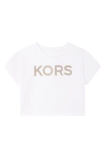 Детская хлопковая футболка Michael Kors R15112.156, белый