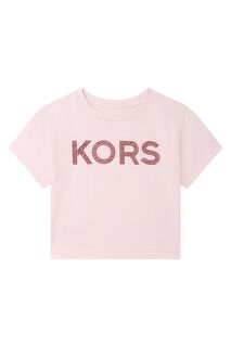 Детская хлопковая футболка Michael Kors R15112.156, розовый