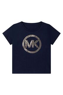 Детская хлопковая футболка Michael Kors R15113.102.108, темно-синий
