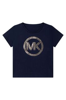 Детская хлопковая футболка Michael Kors R15113.156, темно-синий