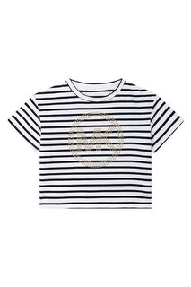 Детская хлопковая футболка Michael Kors R15152.102.108, темно-синий
