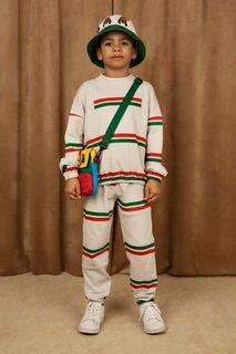 Детские хлопковые спортивные штаны Mini Rodini, серый