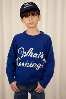 Детский хлопковый свитер Mini Rodini, темно-синий