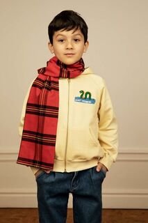 Детский хлопковый шарф Mini Rodini, красный