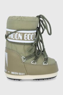 Moon Boot - Классические детские зимние ботинки из нейлона, зеленый