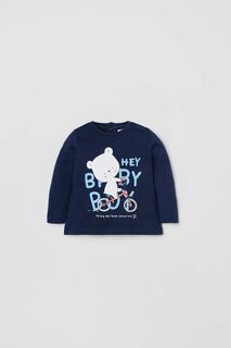 Хлопковая футболка с длинными рукавами OVS для малышей., синий