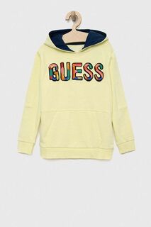 Детская хлопковая толстовка Guess, зеленый