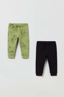Детские хлопковые спортивные штаны OVS, зеленый