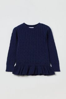 Детский хлопковый свитер OVS, темно-синий