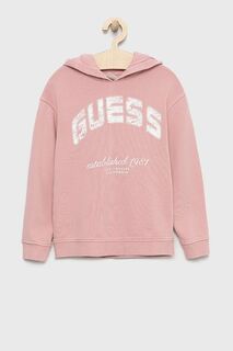 Детская хлопковая блузка Guess, розовый