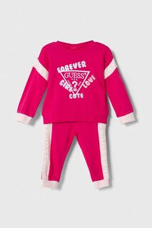 Детский спортивный костюм Guess из хлопка, розовый