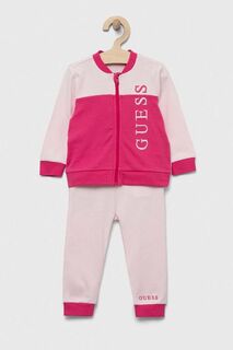 Комплект детского спортивного костюма Guess из хлопка, розовый