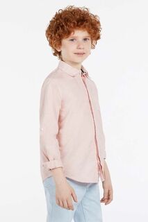 Детская хлопковая рубашка Guess, розовый