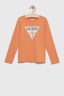 Лонгслив Guess для детей, оранжевый