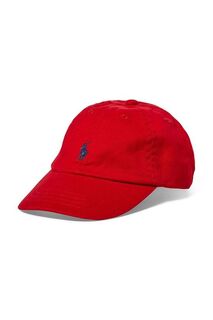 Детская хлопковая шапка Polo Ralph Lauren 321552489003, красный