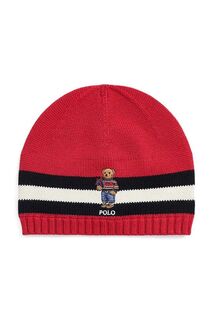 Детская хлопковая шапка Polo Ralph Lauren, красный