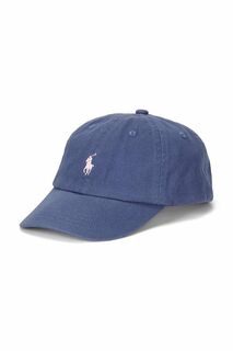 Детская хлопковая шапка Polo Ralph Lauren, темно-синий