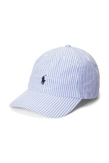 Детская хлопковая шапка Polo Ralph Lauren, синий